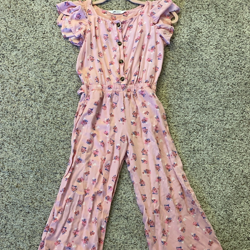 H&M pink floral jumpsuit
